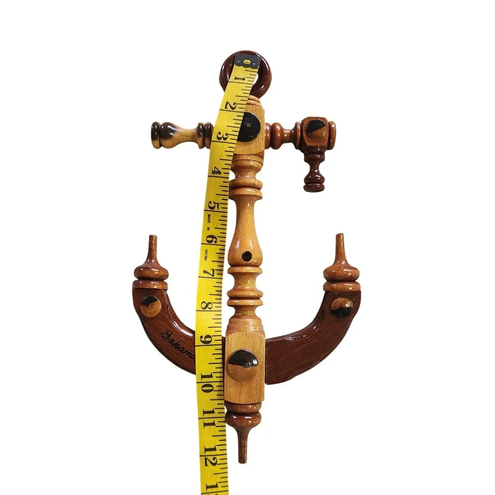 Nautical Wooden Anchor Vintage Decor Bahamas Nautical Decor Collectible‎ 90s